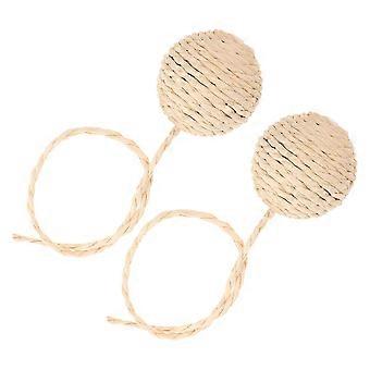 2pcs Cat Scratching Post Replacement With Tail Sisal Ball Cat Toys For Indoor Cats Scratch Toy