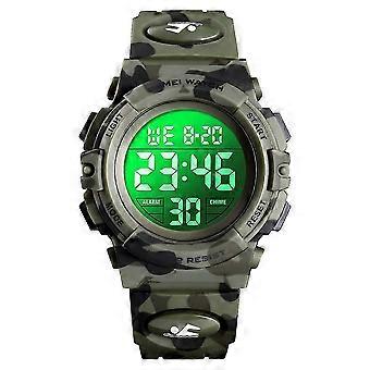 Digital klokke for barn, digital sport 50M vanntette LED-klokker Vekkerklokke Lysende armbåndsur