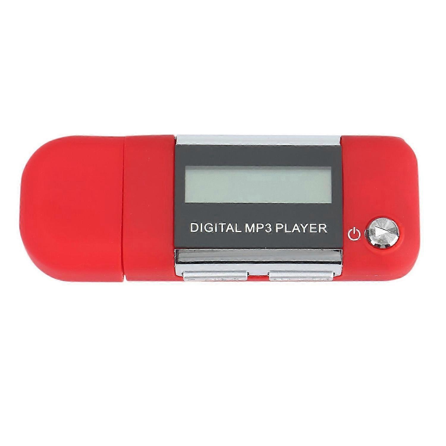 Mp3 Player Music Player Supports Replaceable AAA Battery,(Red)