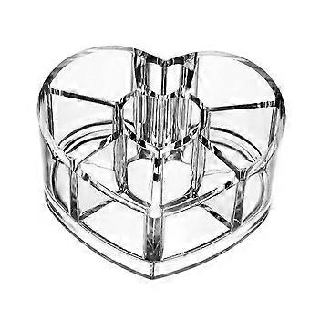 Lipstick Holder, Large Capacity Heart Shape PS Material Cosmetics Organizer for Lip Glosses Brushes Eyebrow Pencils