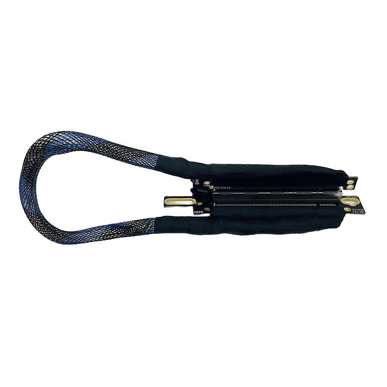 כבל הארכה PCIE 5.0 X16 עבור כרטיס מסך עם רוחב פס דו כיווני של 64GT ויעיל, צבעוני
