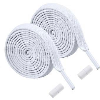 No Tie Schnürsenkel, Premium Elastic Weave & Quick Lock Schnalle, Flache Schnürsenkel für Erwachsene und Kinder, Elastische Schnürsenkel Weiße Schnürsenkel Keine Krawatte