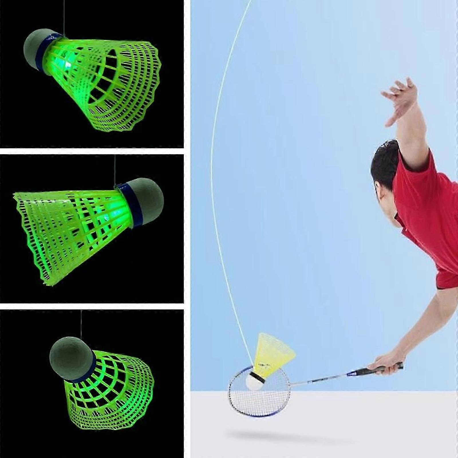3 PACK Badminton Training Tool, Badminton Single-Player Rebound Trainer, Self-Study Stretch Badminton Racket Training Practice Machine
