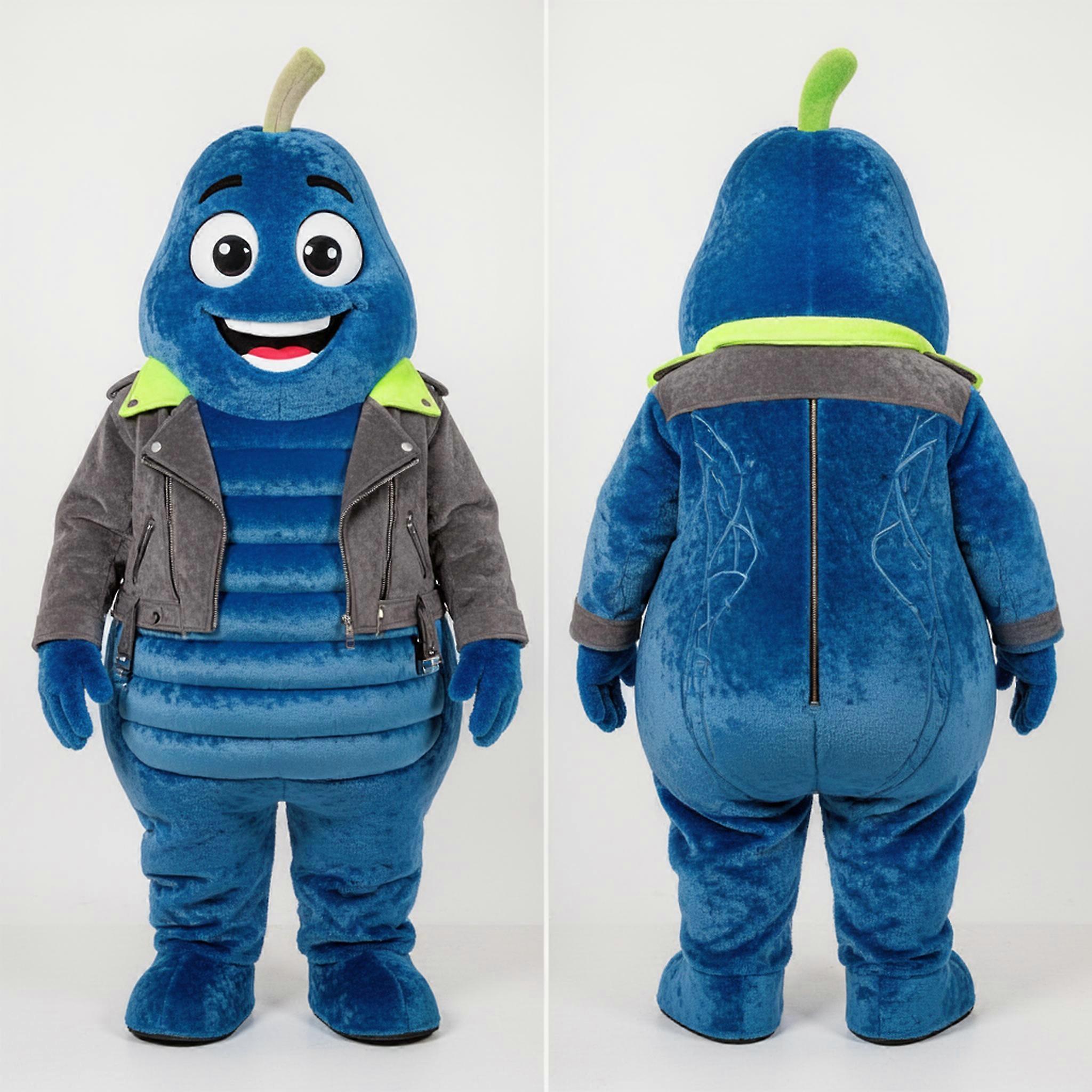 MASTICOT Velvety Blue Playful Pear Mascot