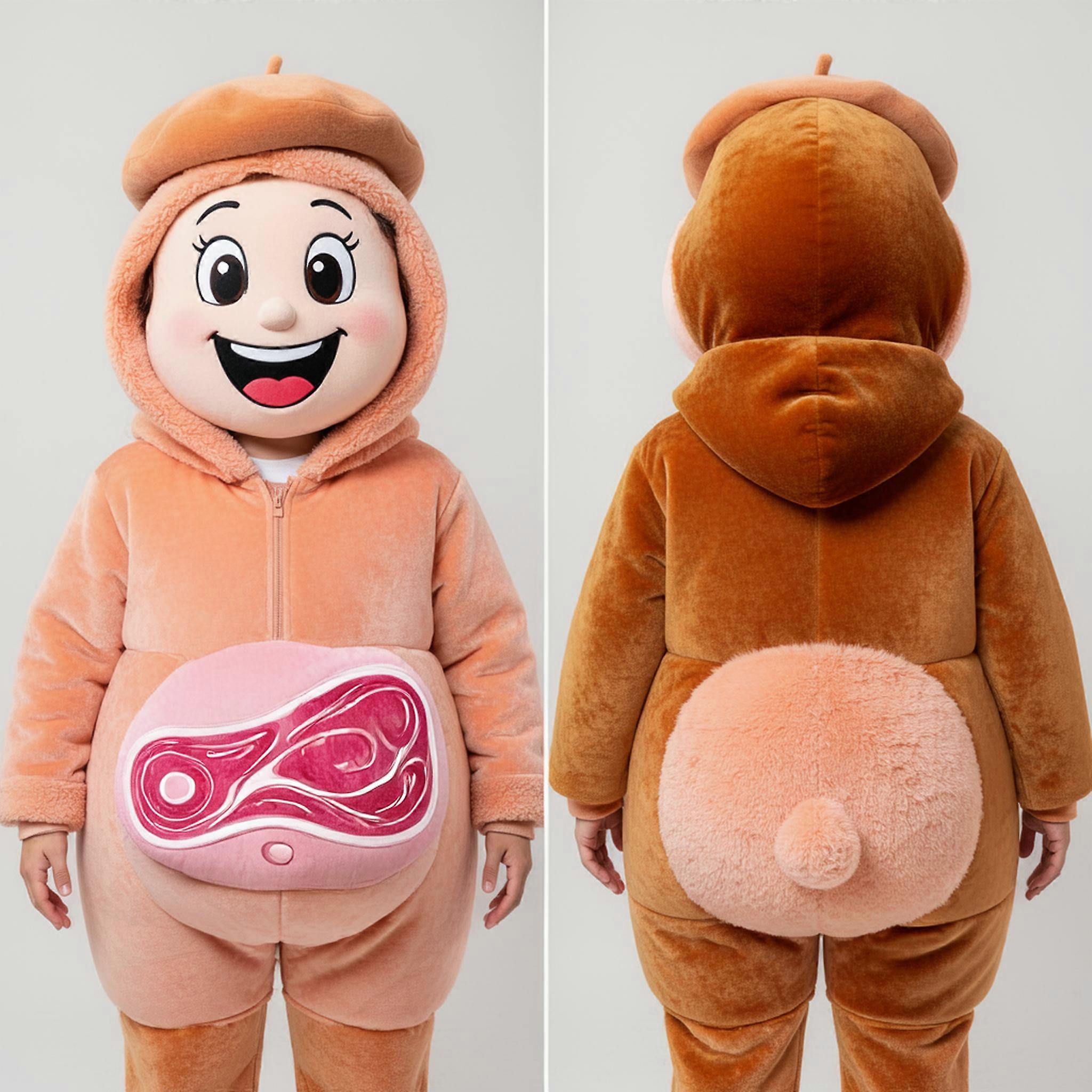 MASTICOT Peach Tinted Pulled Pork Sandwich Mascot