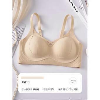 Women Seamless Comfortable Wireless Push Up Side Support Gathering Bra