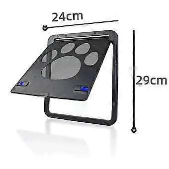 Dog Screen Door Lockable Pet Screen Door, Magnetic Self-Closing Screen Door with Locking Function, Sturdy Screen Door for Dogs