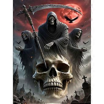 Grim Reaper for Adults Halloween Skull Jigsaw Puzzle VV953