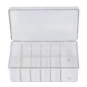 Lash Extension Organizers Storage 6 Compartments Dust Proof Lid Clear Lash Extension Supplies Organi