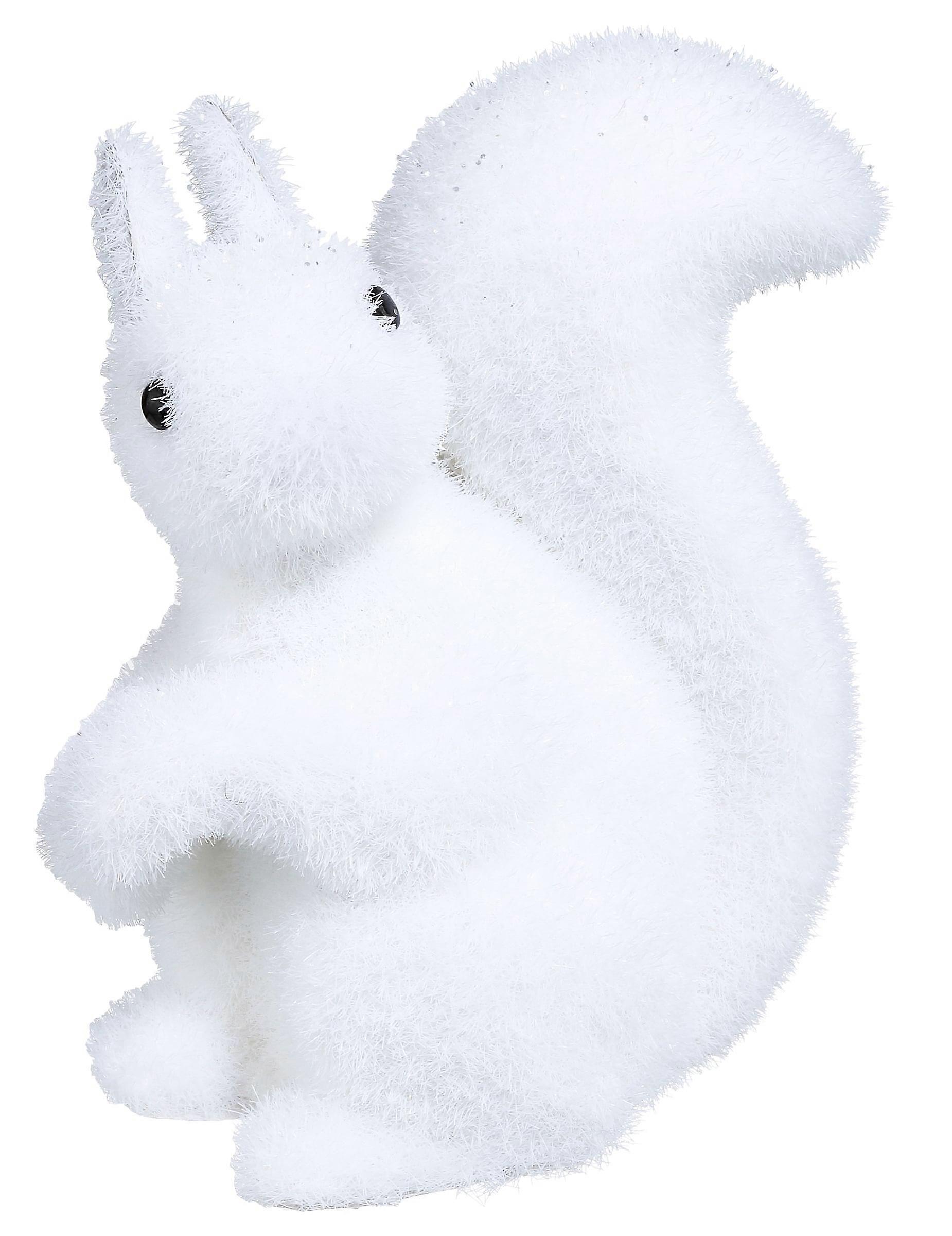 White squirrel decoration 12 cm