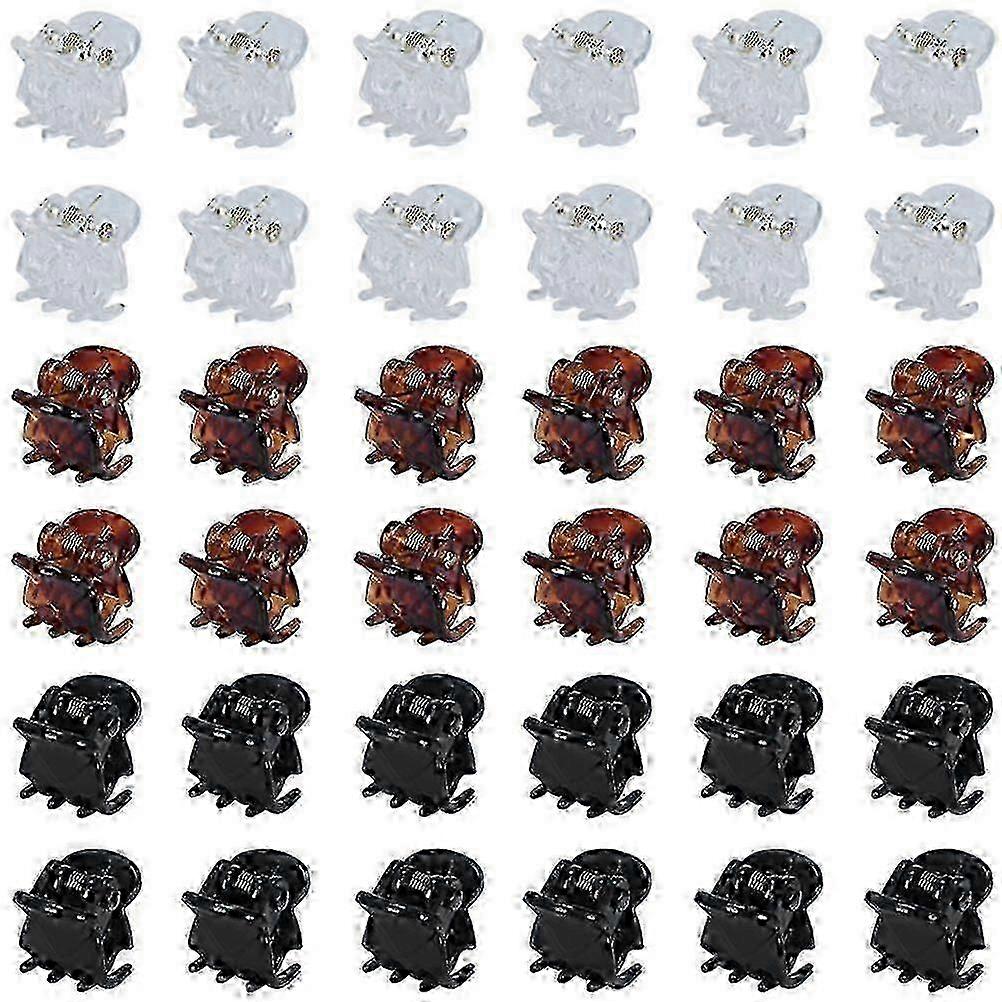 36Pcs Small Claw Clips Assorted Colours