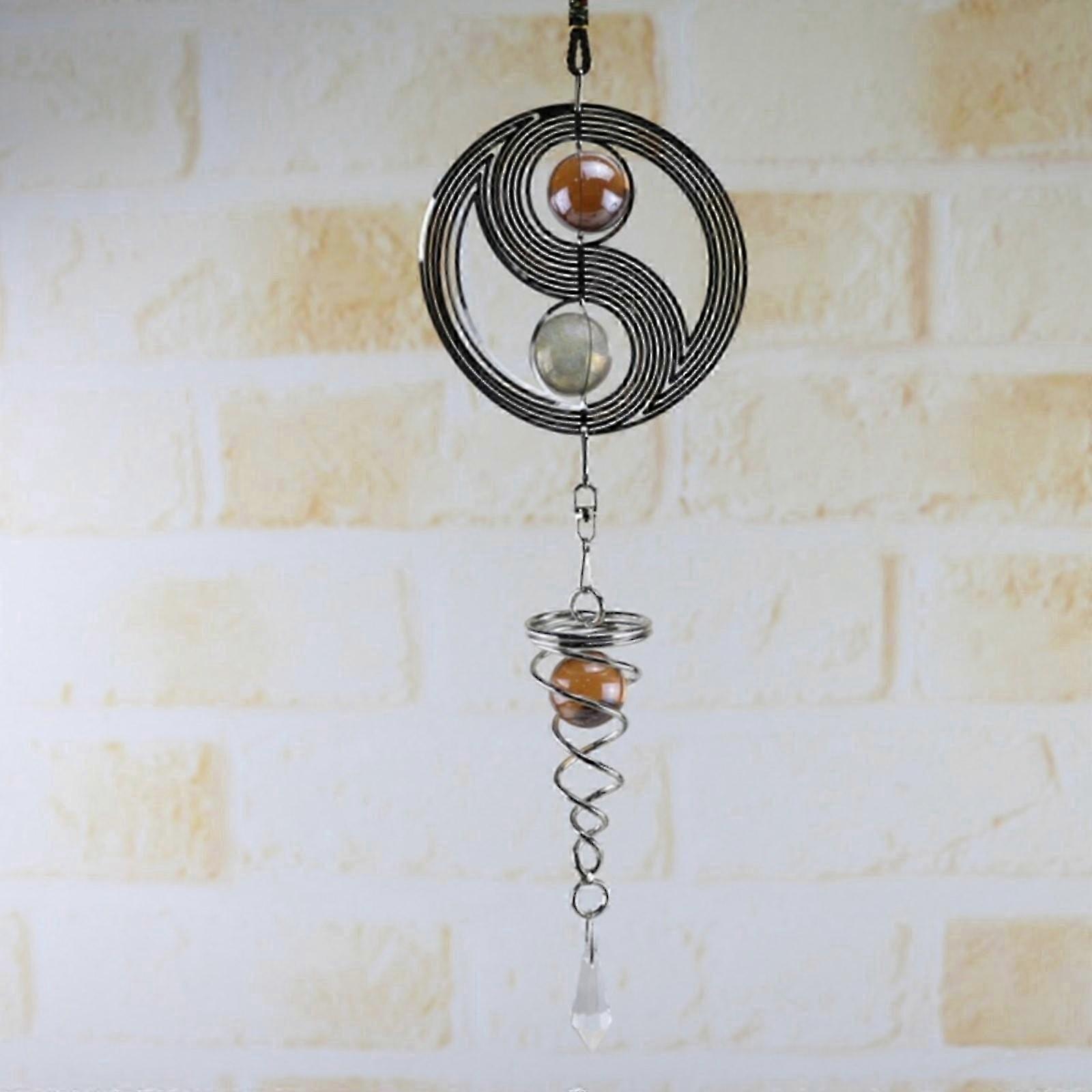 Compact Rotating Metal Wind Chime