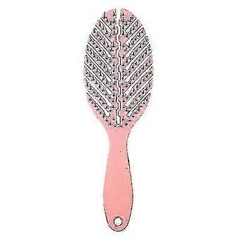 R8 Leaf Shape Detangling Hairbrush for Wet and Dry Hair, Soft Bristles Scalp Massage, Ergonomic Non-Slip Handle, 23x7.5cm xt919