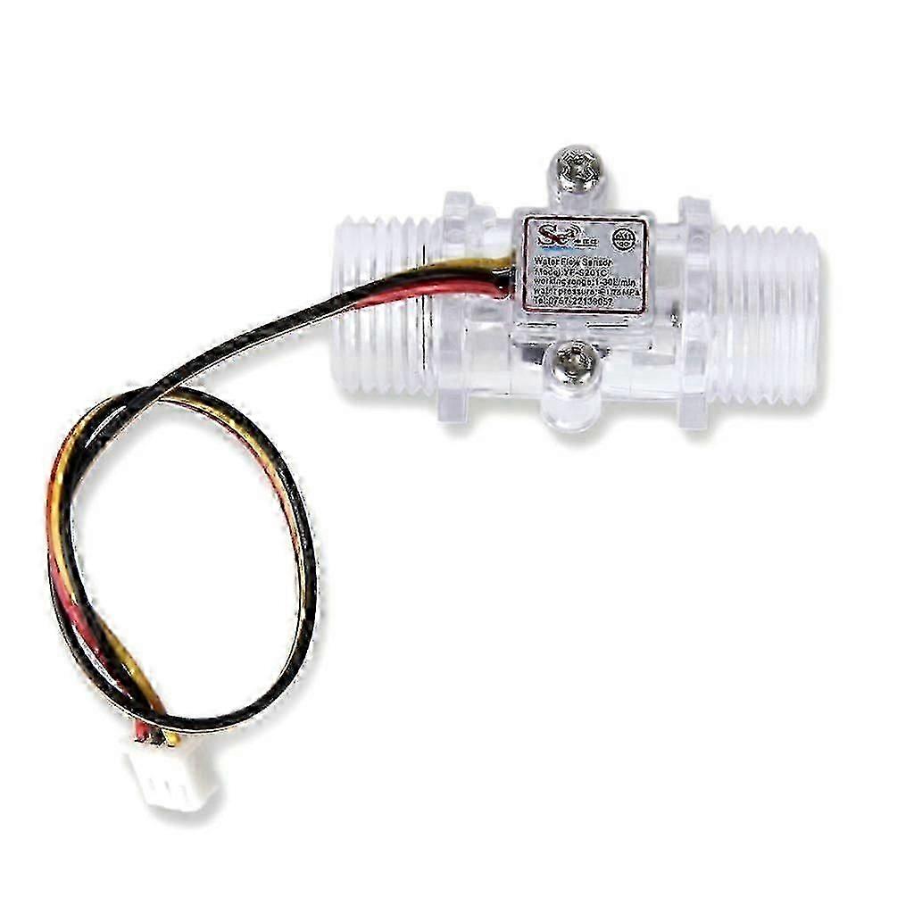 Water Flow Hall Sensor Switch, Flow Meter 1-30L/min, G1/4" Thread,z