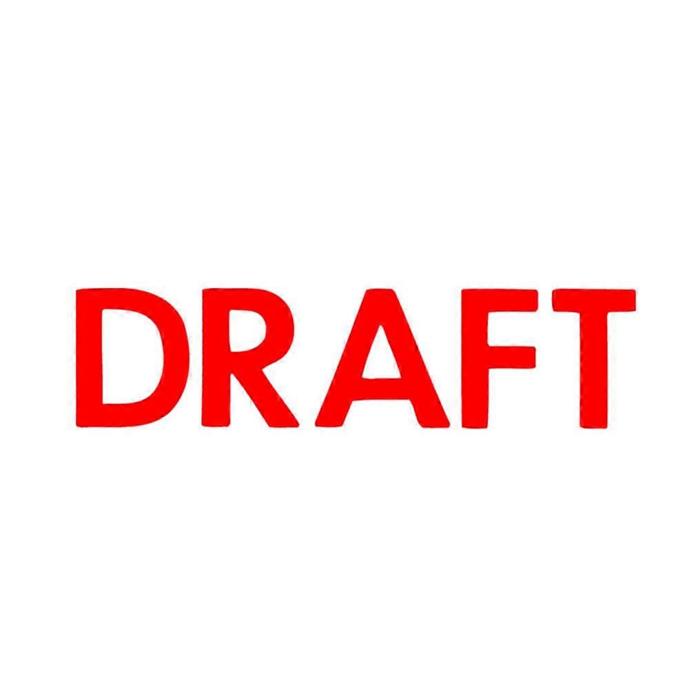 DRAFT RED X Stamper Self Inking Message Stamp Ergonomic Handle Durable Material