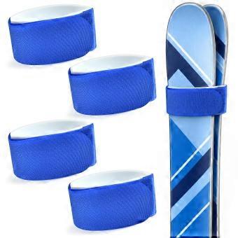 Skibanden met klittenband, 2 stuks nylon skigurten, verstelbare ski-band