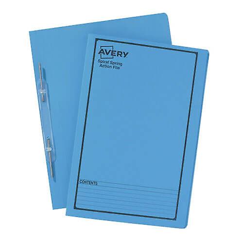 Avery 超重型锉刀贴合黑色印花弹簧螺旋傻瓜蓝