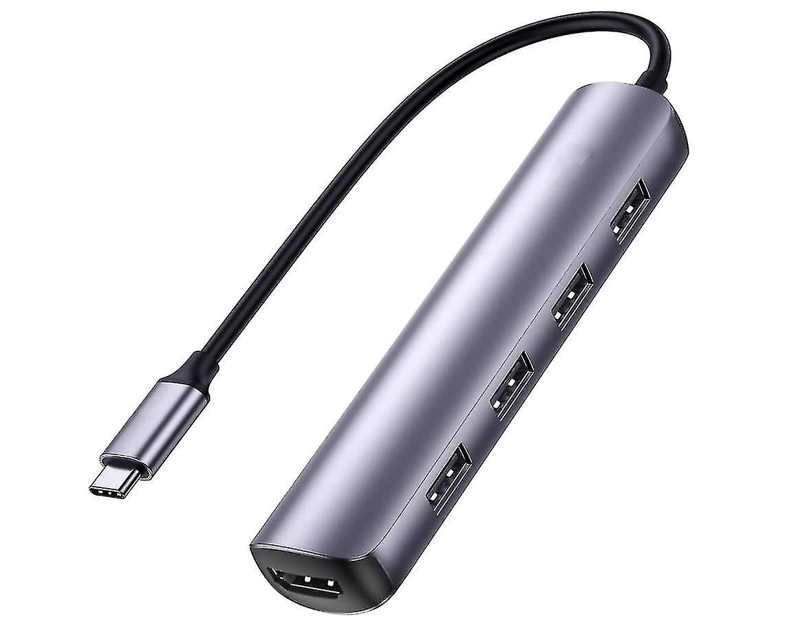 Usb C To Hdmi 4k Adapter And 4 Usb 3.0 Ports 5 In 1 Multiport Usb C Hub Compatible With Pro M1 2020 Pro 2021 2021