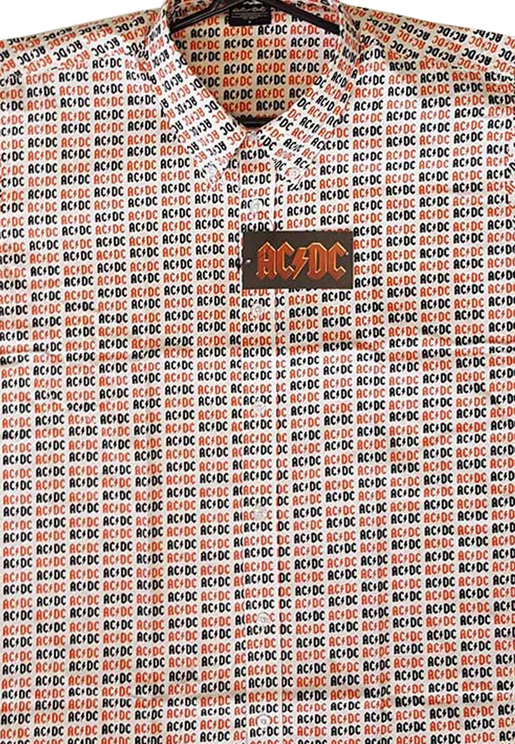 AC/DC Classic Band Logo Repeat Casual Shirt | Fruugo US