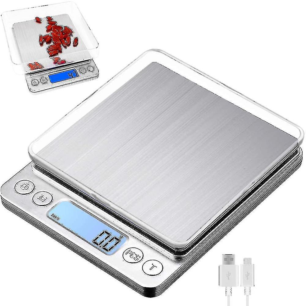 Digital Kitchen Scale With Usb Charging, Digital Scale 0.1g / 3kg, Electronic Fine Scale