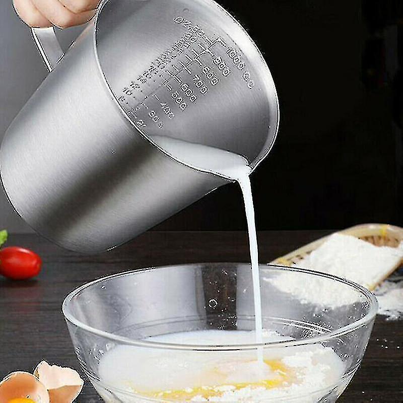 Stainless Steel Measuring Cup With Scale Kitchen Baking Tea Large Capacity Practical Measuring Cup