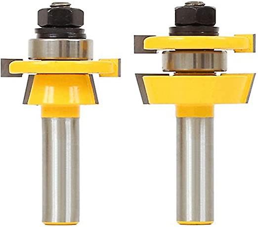 Router and Track Bits with Matching 1/2 Inch Round Shank for Wood Cutter Tool