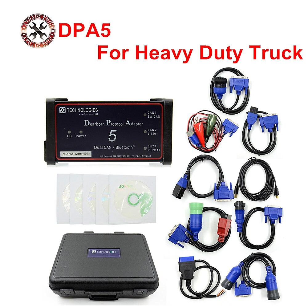 Professional Diagnostic Tool Multi-language Dpa 5 Dearborn Portocol Adapter Support 5 Heavy Duty Truck Scanner Without Bluetooth