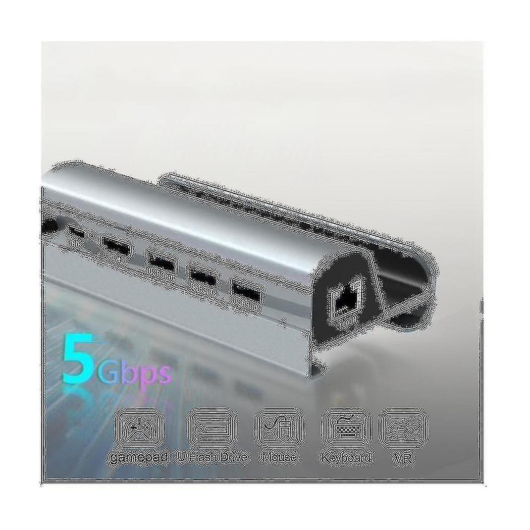 Dock Station Tv Base Stand Hub Holder Docking USB C a Rj45 Ethernet -compatible con Usb3.0 Type-c Cha