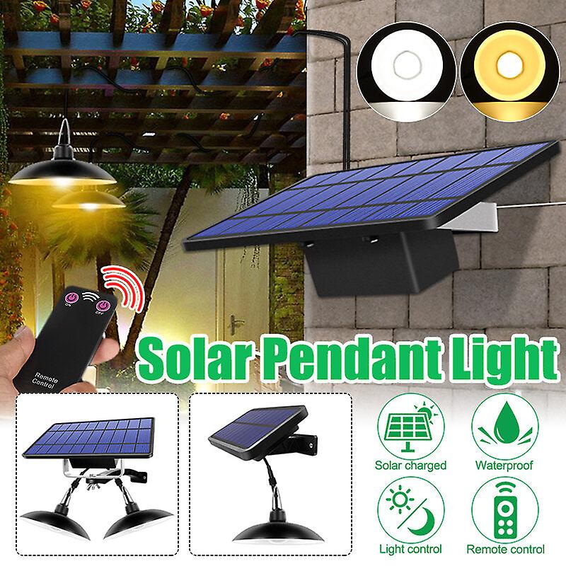 Solar Powered Led Pendant Light - Single/double Head For Outdoor Camping, Home, Garden, Yard Decor
