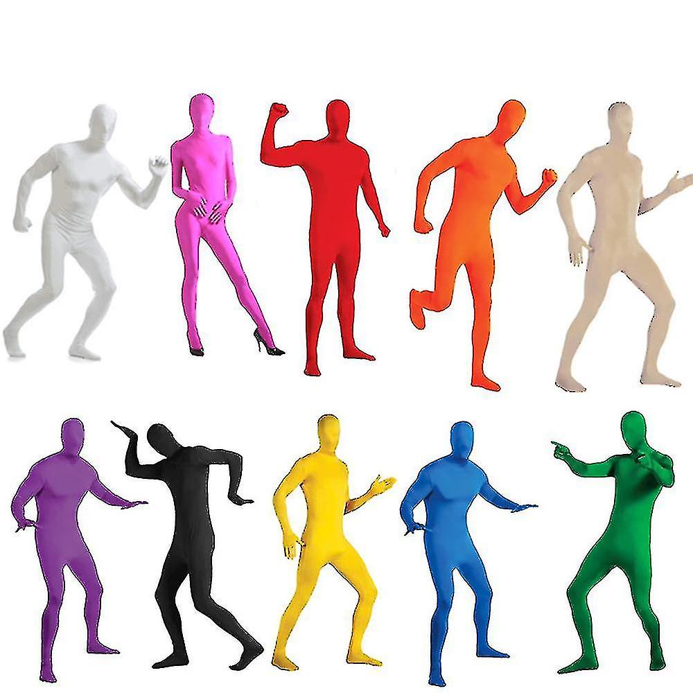 Grön helkroppsdräkt Män Kvinnor Spandex Stretch Vuxendräkt