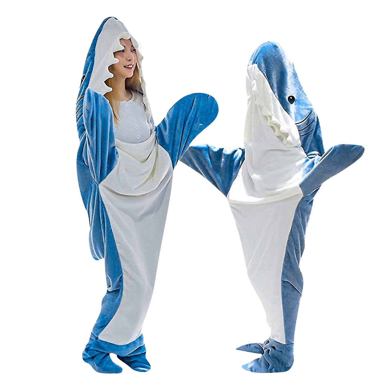 Cartoon Shark Sleeping Bag Pajamas Office Nap Shark Blanket Gx Fabric-r