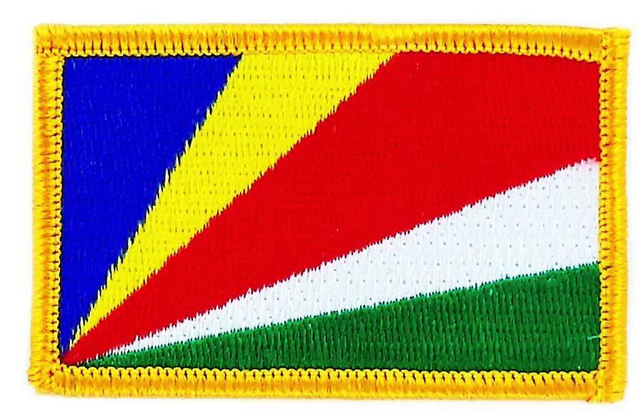 Patch Ecusson Brode Flag Seychelles Flag Thermocollant Insigne Blason