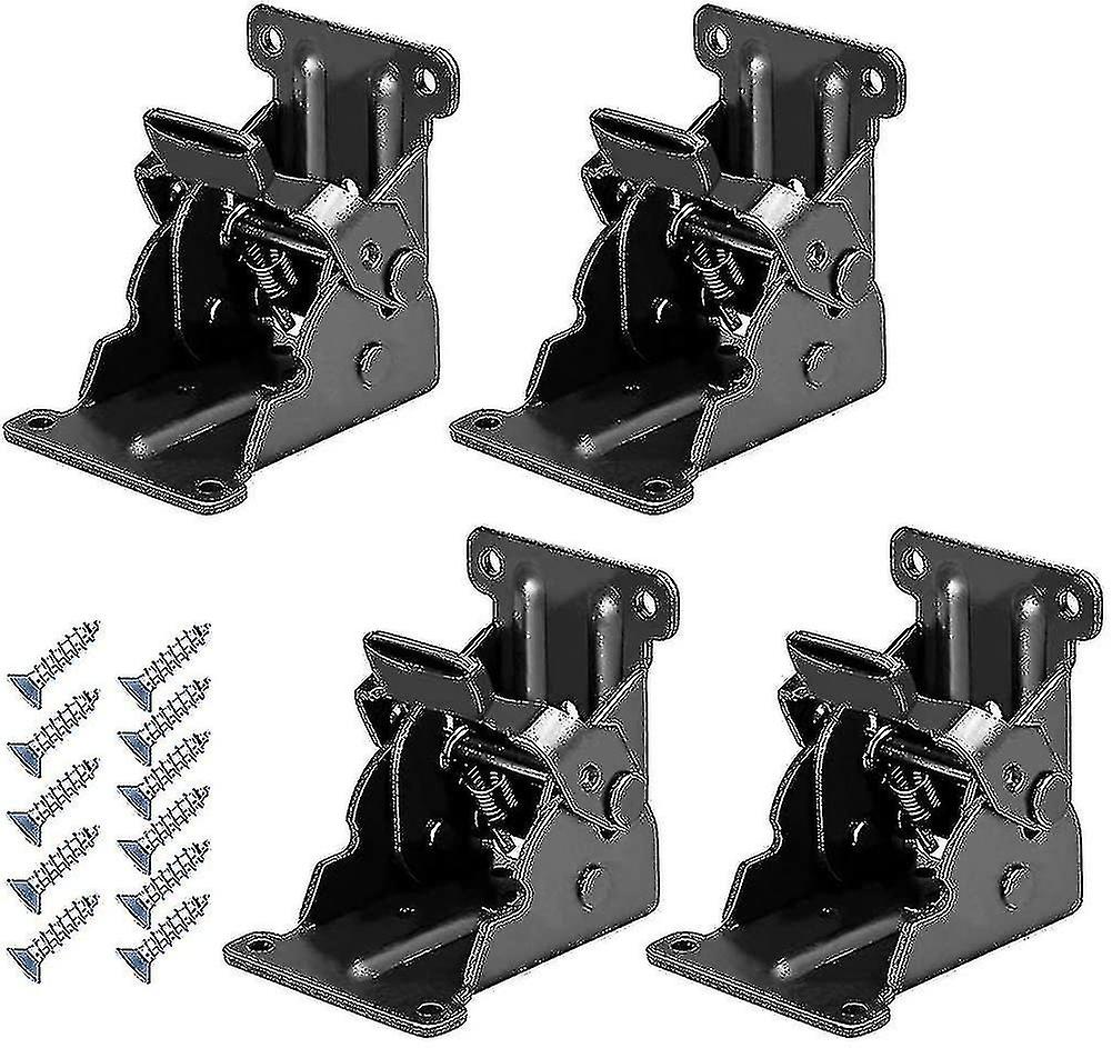 Folding Brackets 4 Pcs 0-90 Degree Lock Extension Support For Table Bed Leg