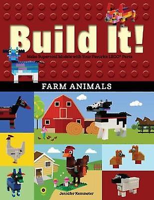 Build It Farm Animals by Jennifer Kemmeter Paperback Book