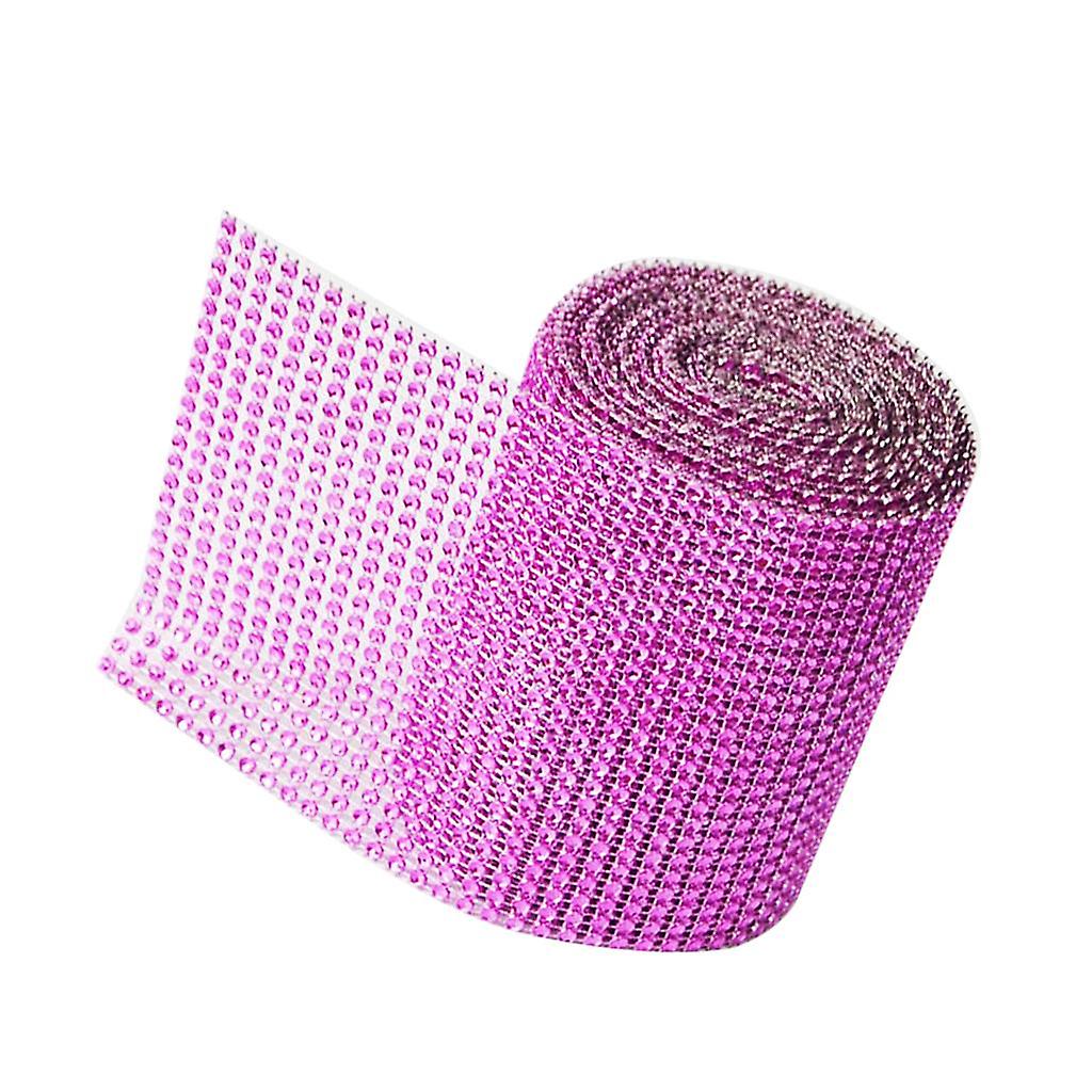 5 Yard 24 Rows Rhinestone Ribbon Trim Net Drill Mesh Wrap DIY Craft Silver