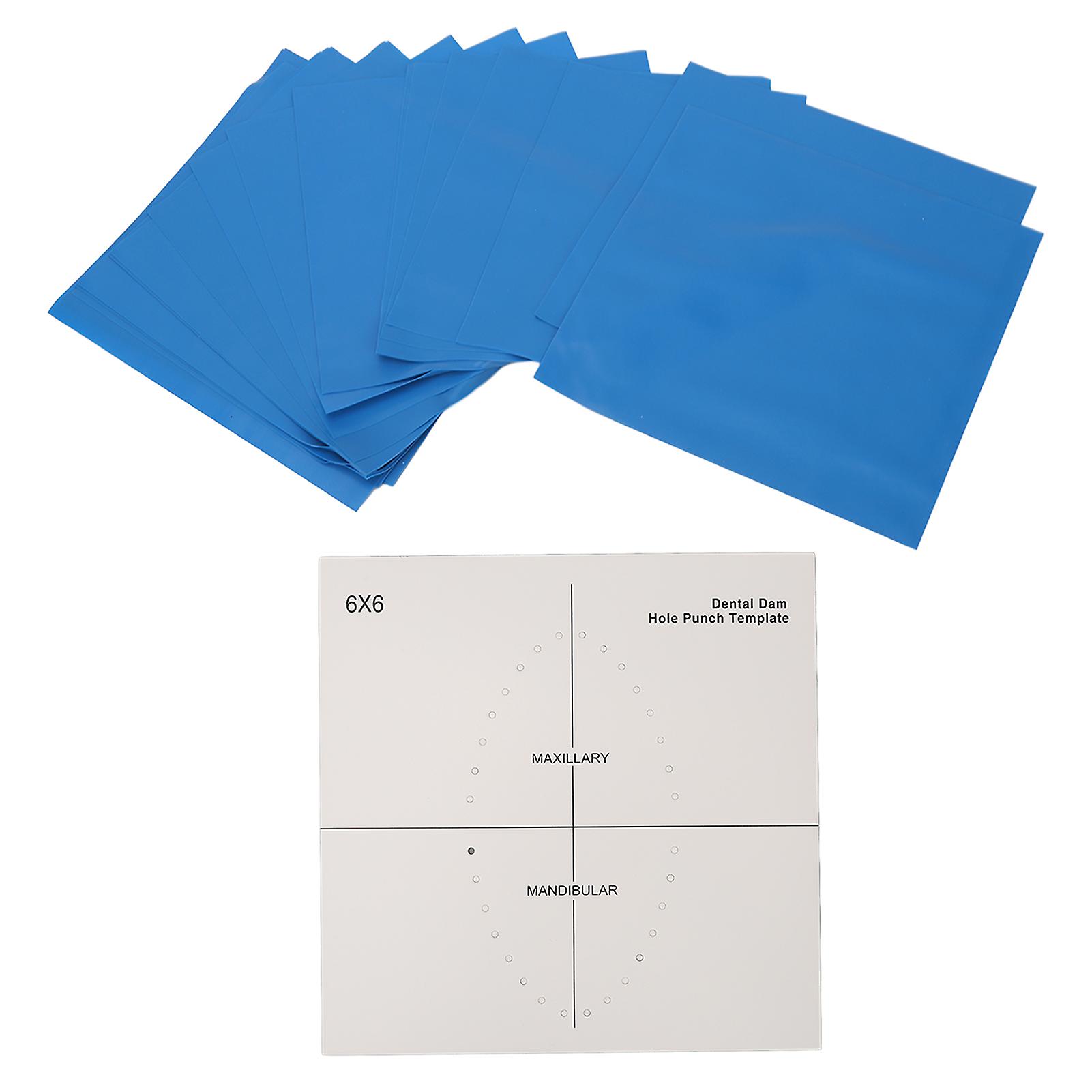 Smart Dam Hygienic Rubber Isolation Barrier, Powder-Free and Fragrance-Free, 36 Sheets, Blue