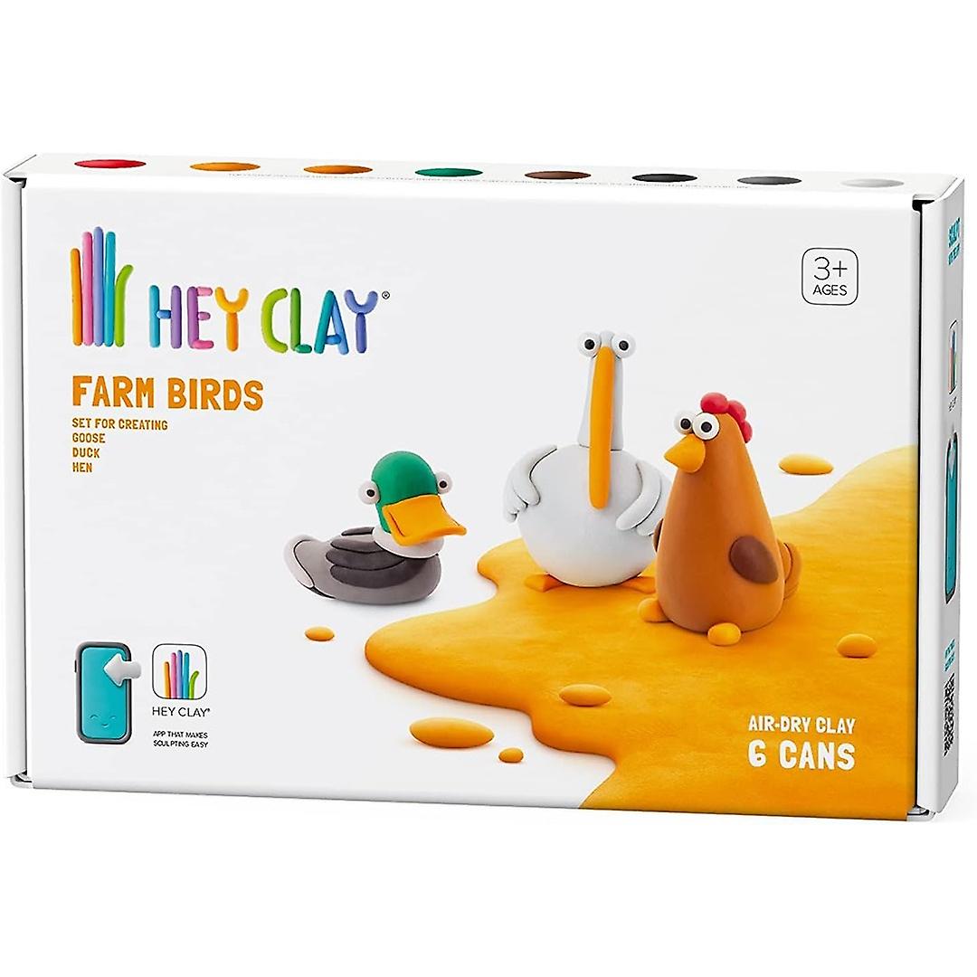 Hey Clay Farm Birds 6 Can Set