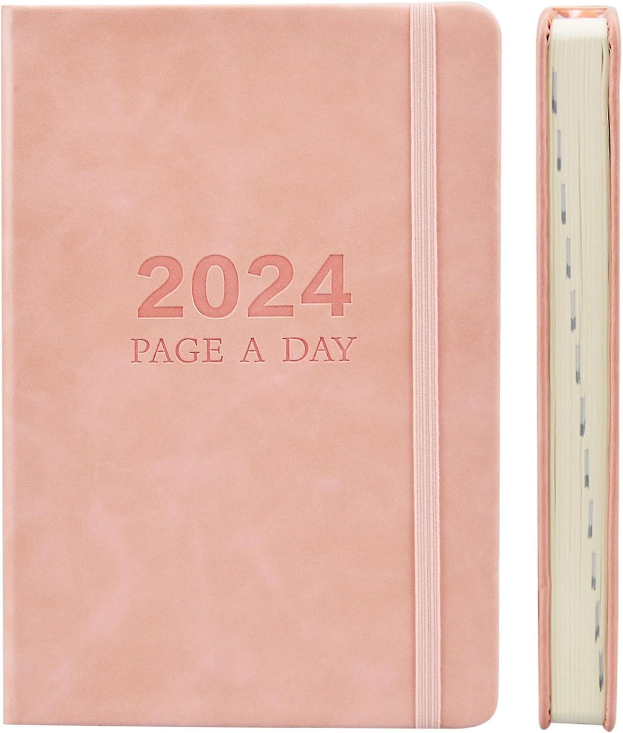 2024 Diary A5 Diary 2024 - 2024 Diary A5 One Page a Day from 2024 January to December,A5 Diary Planner Notebook,2 Bookmark,Pen Loop and Inner Pocket