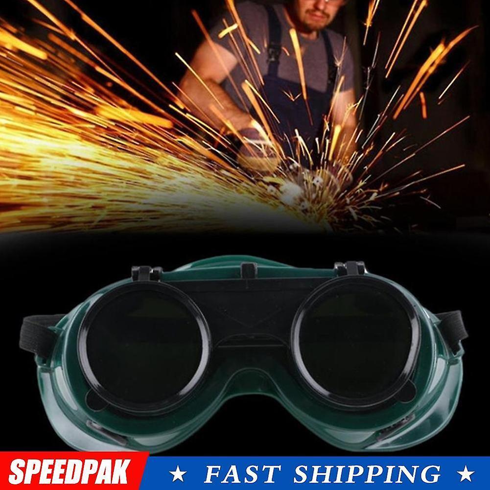 溶接切断溶接機ゴーグルメガネフリップグリーンレンズアップJ8T2