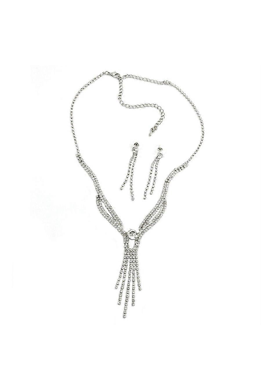 Set Necklace And Earrings Rhinestones - Gl01228