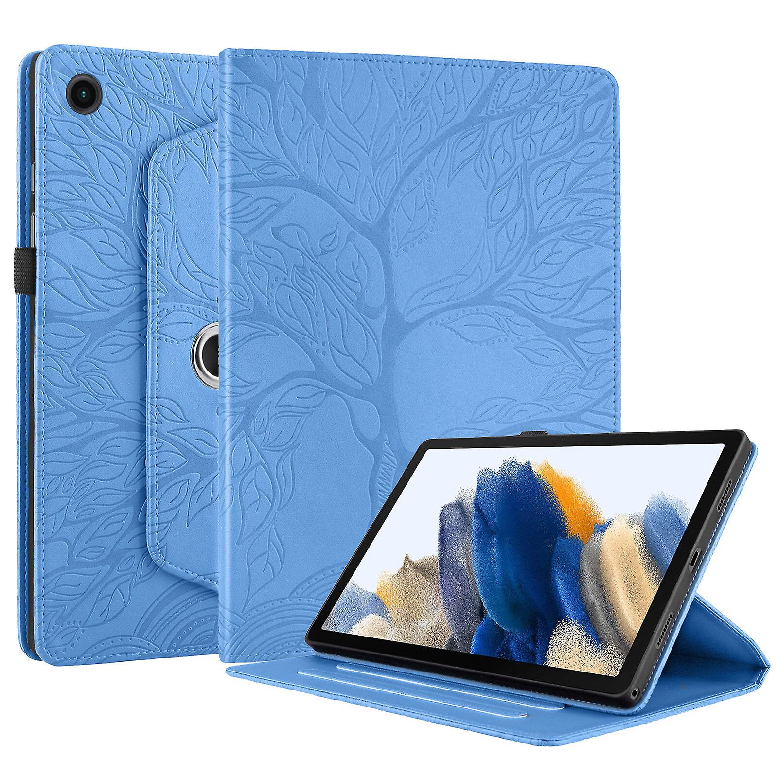 For Samsung Galaxy TAB A8 10.5 inch 2021 (X205 /X200) Case, Premium 3D Embossed Tree Pattern Slim PU Leather Folio Cover With 360 Degree Rotating Stan