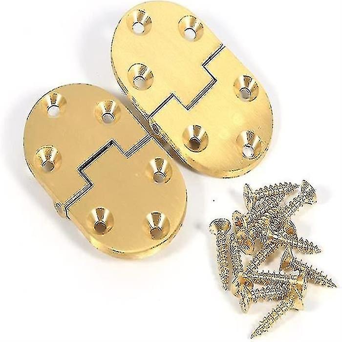 Folding Flip Top Hinge- Solid Brass Backflap Hinge for Round Edge Folding Table