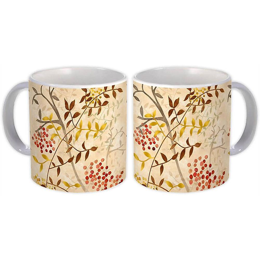 Geschenk-Becher: Beeren Blätter Herbst