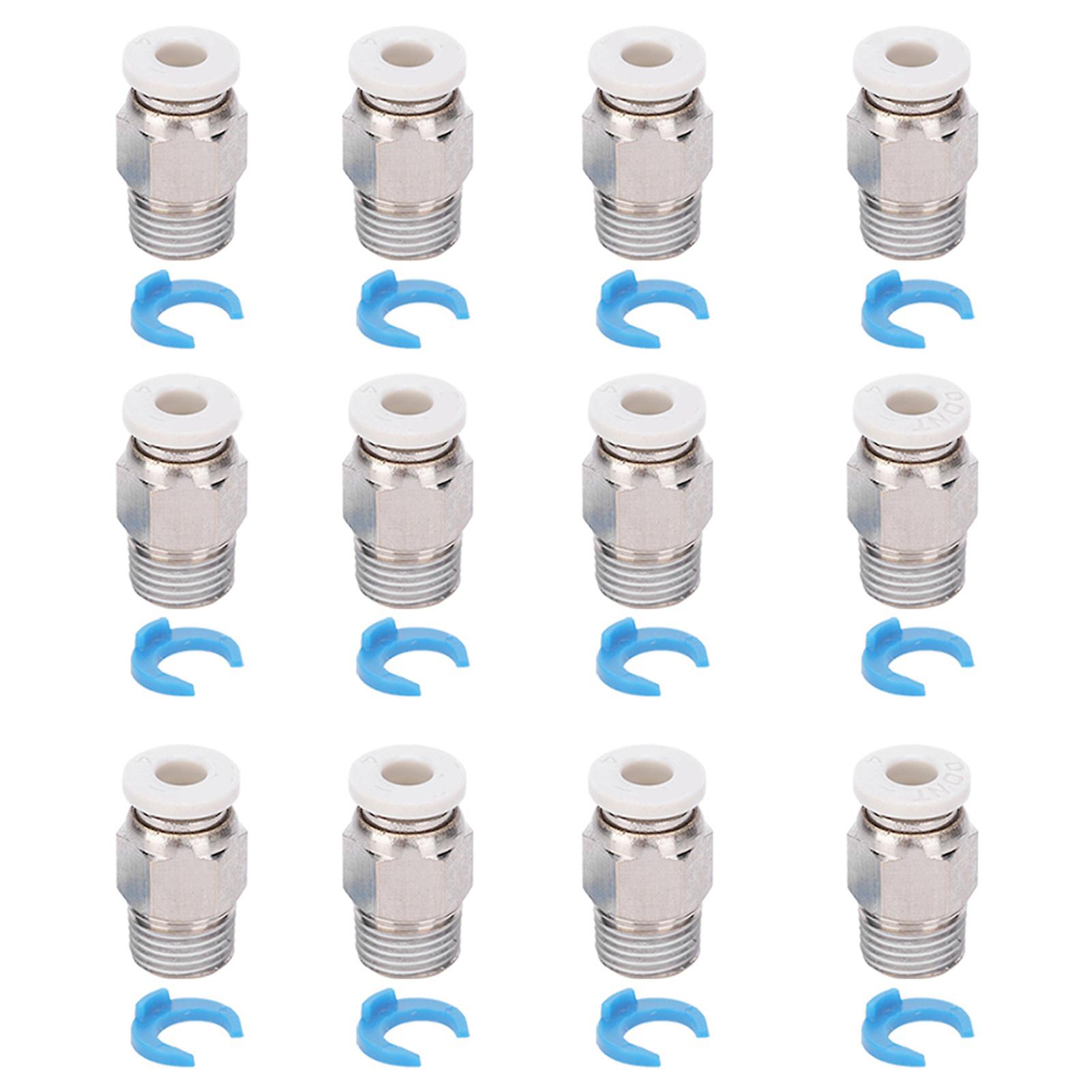 12Pcs Pneumatic Fitting Push Connector 3D Printer Extruder Accessories CR10 M10 Thread