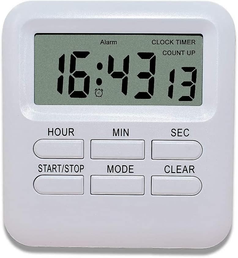 Digital Timer with 3 in 1 Clock/Alarm Clock Function, Magnetic Kitchen Timer, Countdown Stopwatch