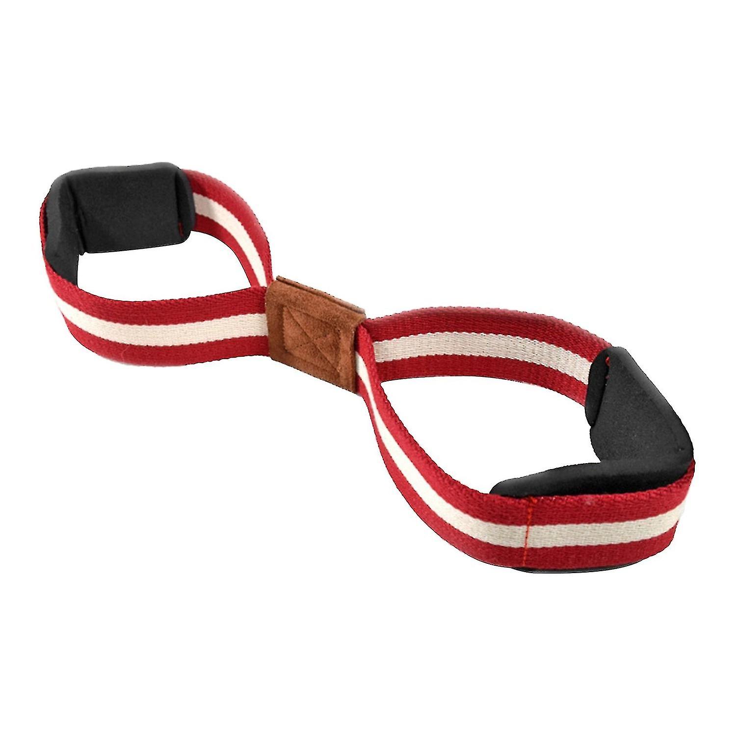 Wrist Strap Non-slip Wear-resistant 8-shaped Fitness Lifting Strap For Powerlifting(Red)M
