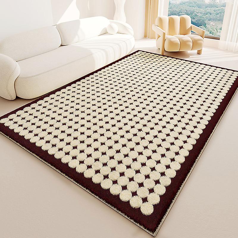 Washable 140*200CM Checkered Area Rug for Living Room