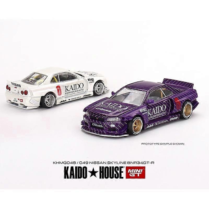 Mini GT 1:64 room sports car Kaido House model Skyline R34