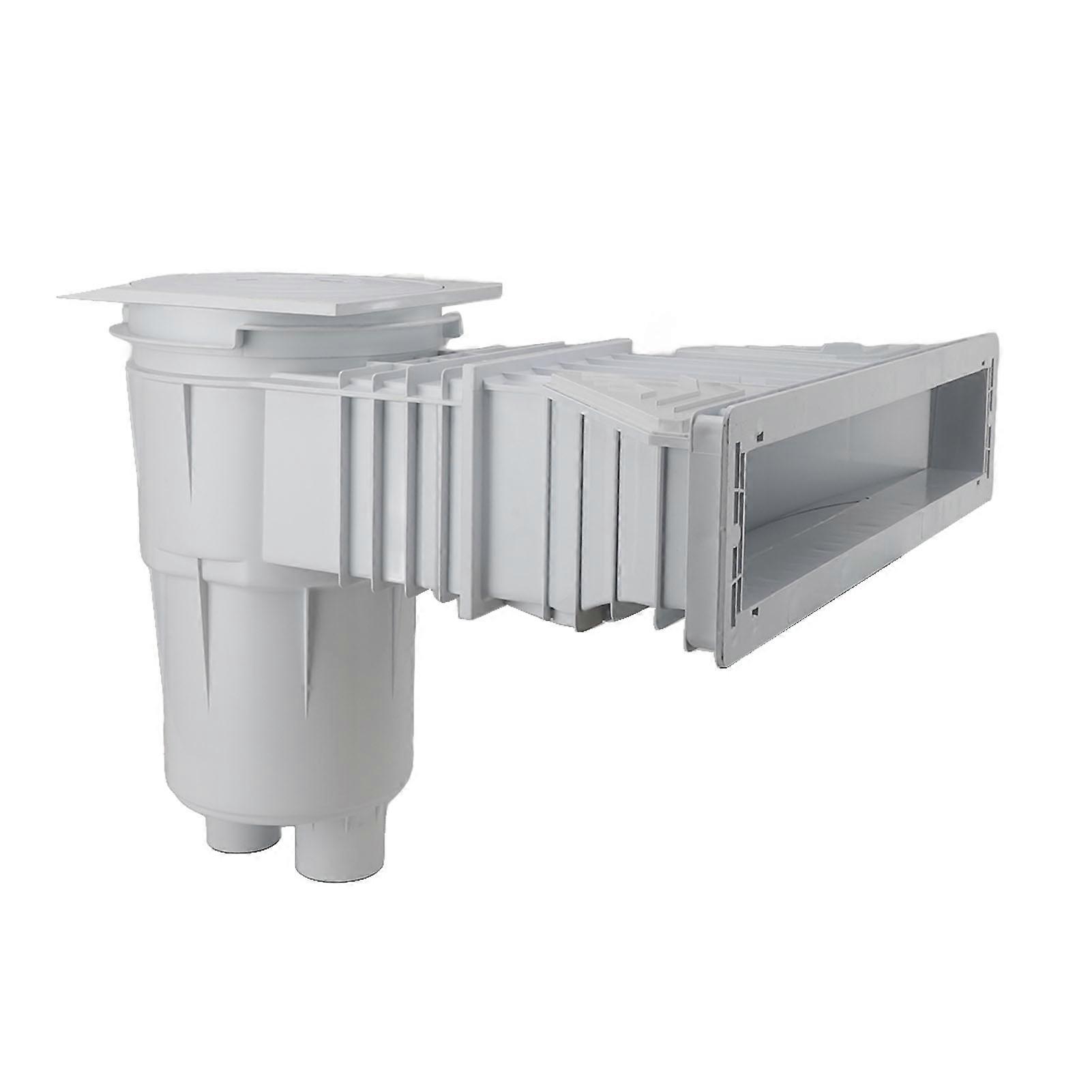 Above Ground Pool Through Wall Skimmer Kit PVC 50cm Wide Mouth Pool Surface Skimmer for Pool Cleaning Accessories