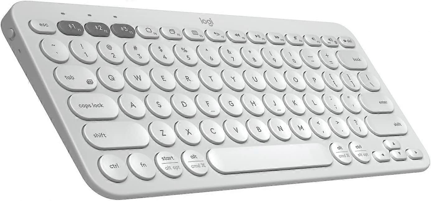 Teclado Bluetooth Multi-Dispositivo Logitech K380 - Compatível com Windows, Mac, Chrome OS - com Controle de Computador Cruzado Flow, Branco